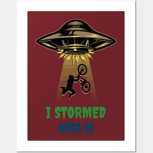 Aliens stored at Area 51 Posters and Art